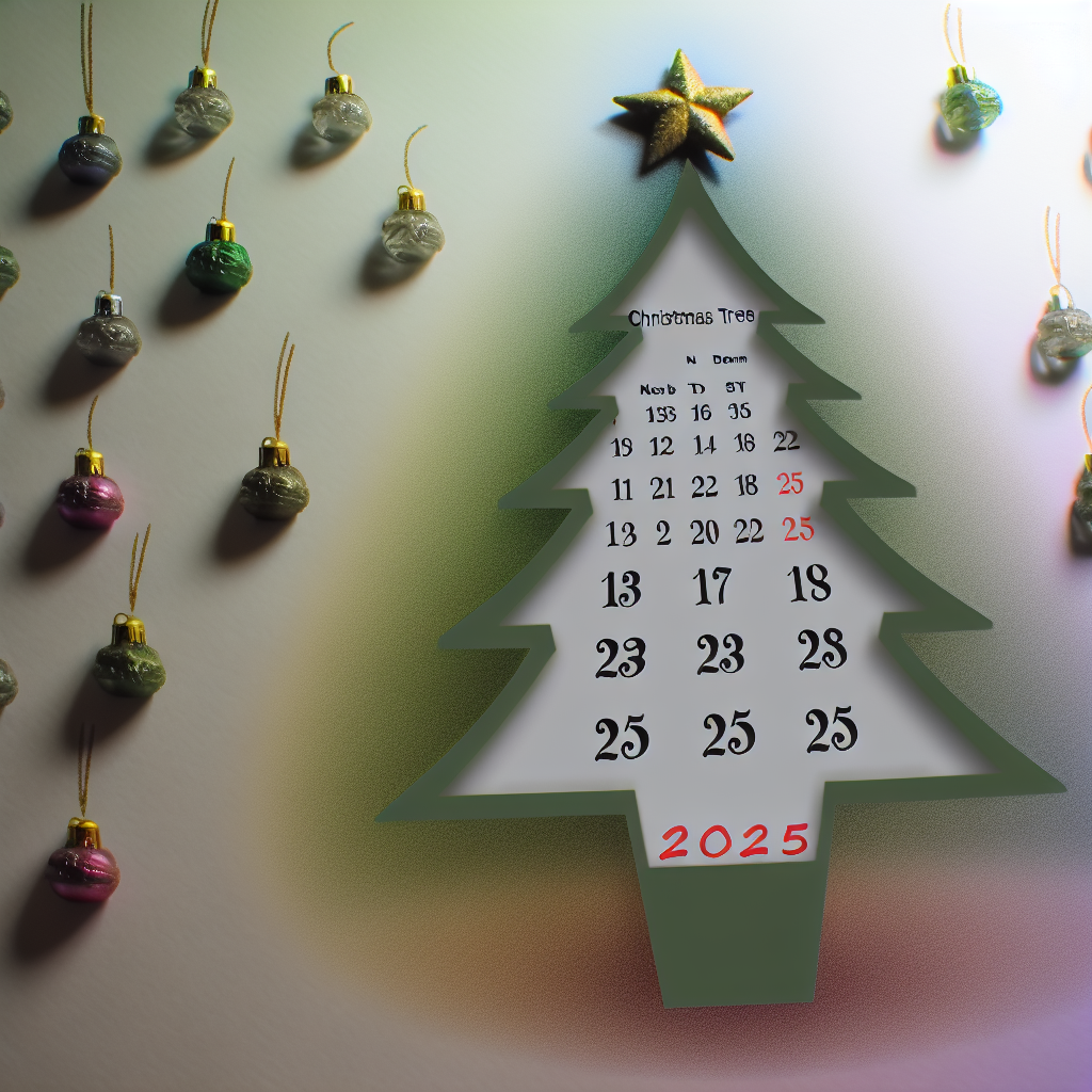 Kalendarz choinkowy 2025 – najważniejsze terminy