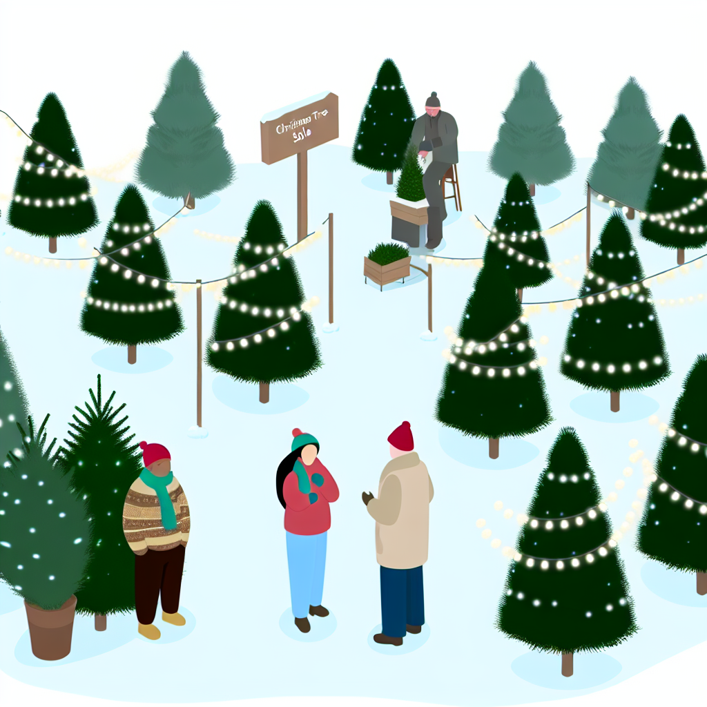sprzedaż choinek na święta
