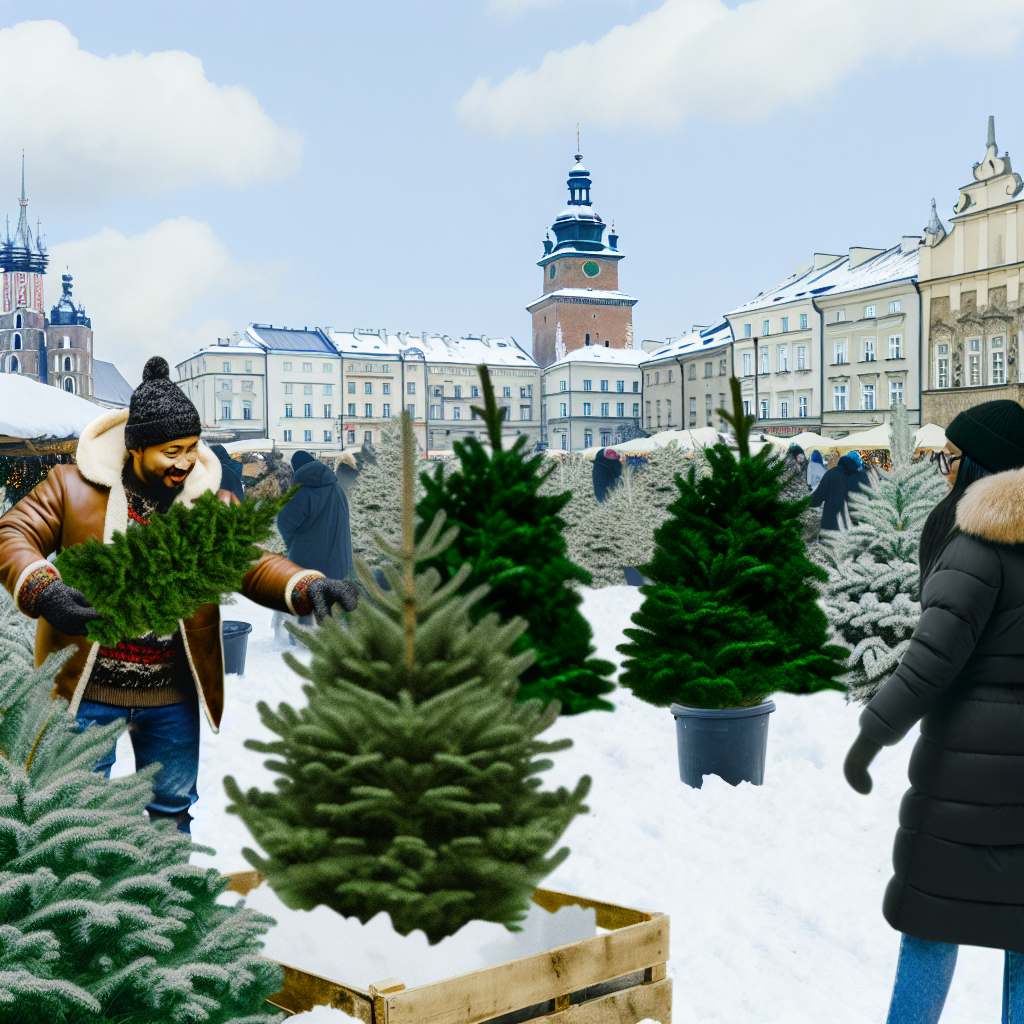 sprzedaż żywych choinek kraków
